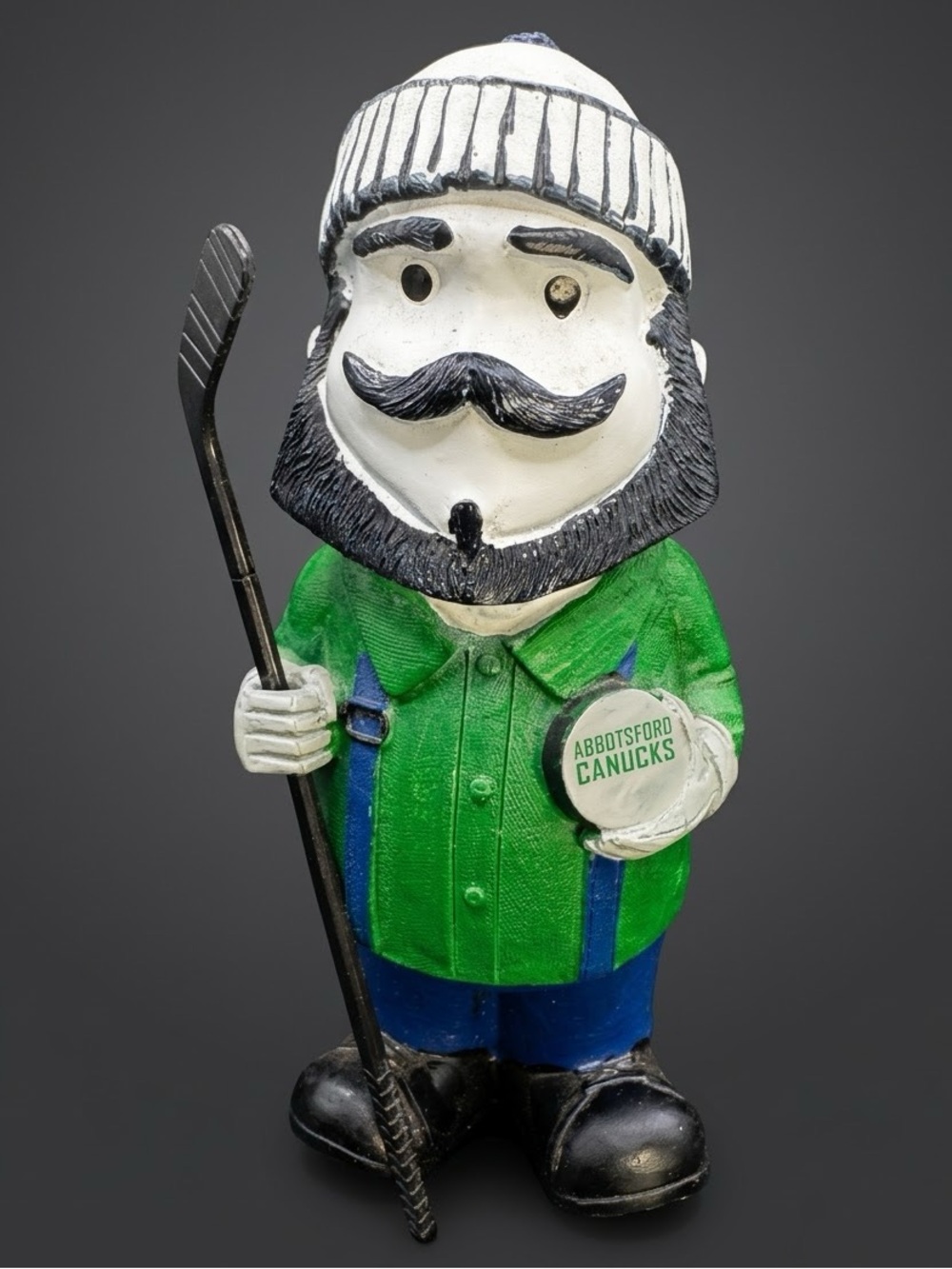 Abbotsford Canucks Johnny Canuck 7” Hockey Gnome Figurine Head Bangers